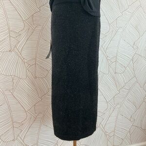Tuckernuck Black Textured Midi Skirt